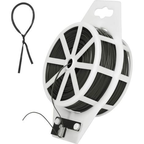 Fil de Serrage pour Jardin, 100 M, Fil Torsadé pour Plantes Grimpantes, Vignes, Arbustes et Fleurs (Noir) (1/5)
