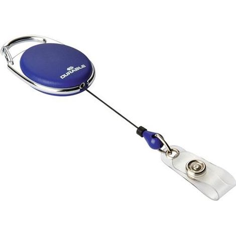 Nordwest Ausweishalter m.Druckknopfschlaufe Band-L.800mm blau DURABLE (1/2)