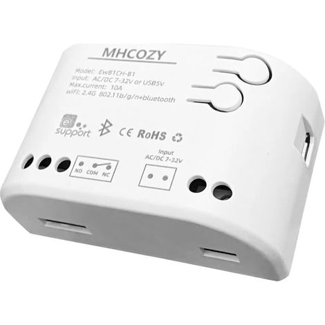 contact sec Smart wifi module interrupteur relais, 1 canal DC 12 / 24V, fonctionne avec Google Home. (1/5)