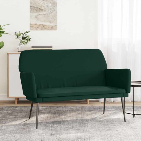 Sitzbank Dunkelgrün 108x79x79 cm Samt