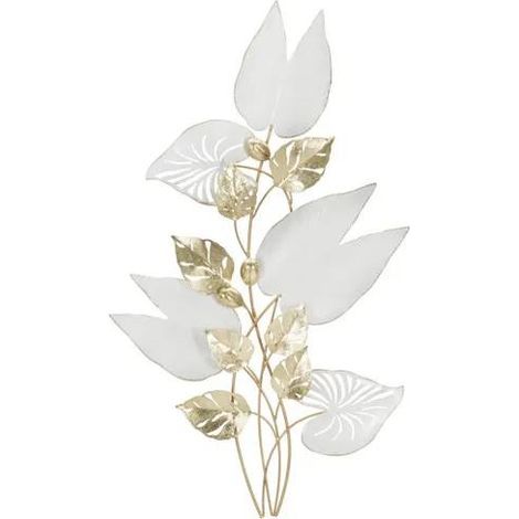 Wanddekoration Mauro Ferretti Metall weiß gold 53x91 cm