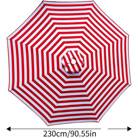 UV-beständiges und wasserdichtes Sonnenschirmdach, geeignet für Gärten und Strände, 230 cm, 8 Streben. (1/4)