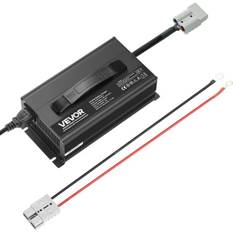 VEVOR Caricabatterie Intelligente per Batterie al Litio 36V 18A, 43,8V, AC-DC LiFePO4, con Connettore, Indicatore LED, Attivazione 0V, per Batterie Ricaricabili al Litio Uso di Barche e Camper (1/5)