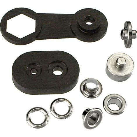 Occhioli ottone nichelato 8,5 mm. - ottone nichelato - 24 pz.