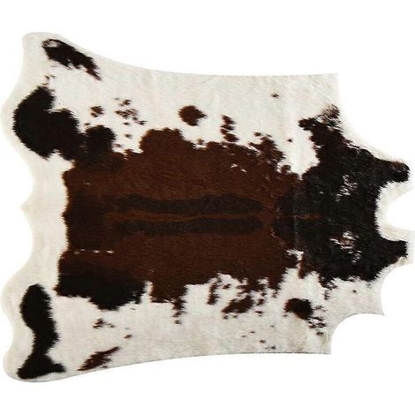 Teppich mit Kuh- und Tigermuster, Tierdruckteppich, Bodenteppich, Kurzflorteppich, Kurzflor-Plüschteppich, 110 x 85 cm (1/5)