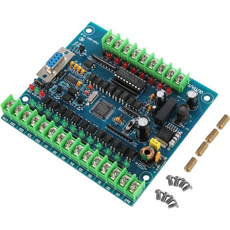 Carte de contrôle programmable industrielle FX2N-20MT 12 entrées 8 sorties 24 V 0,5 A