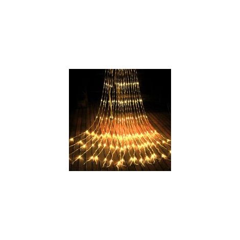 JSSEVN- Guirlandes lumineuses Cascade LED Débit D'eau Effet De Neige Rideau Fée Suspendue Scintillant Débit D'eau Lumière pour Lampe Décor (3 × 2m,240leds,Blanc Chaud) (1/5)