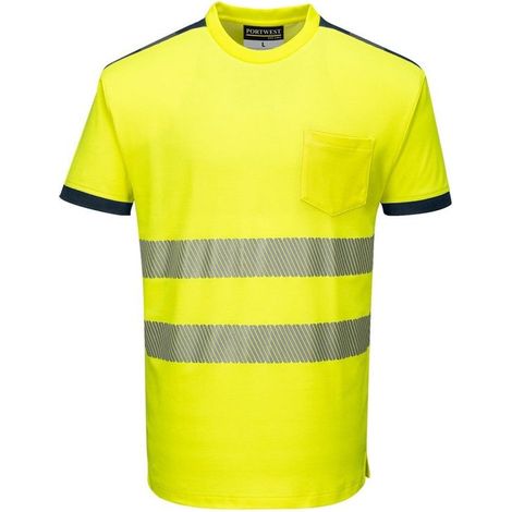 T-shirt Hv Pw3 Couleur : Jaune/marine Taille S - Portwest (1/2)