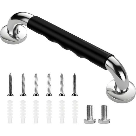 Barre D'appui WC, 30cm Acier Inox Maintien Poignée Douche Antidérapante Baignoire Main Courante Inoxydable pour Salle de Bain Personnes gées Handicapées Enfants Enceinte (1/5)