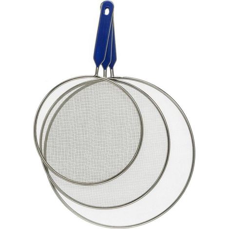 Pare-éclaboussures Faireal  Pare-éclaboussures pour poêle  Protection anti-graisses  Couvercle anti-gravité  Ø 20-33 cm  Lot de 4 pièces  Acier inoxydable  Compatible lave-vaisselle (1/5)