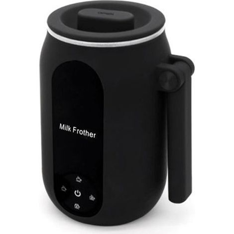 Schiuma di latte elettrica 4 in 1, 450 ml, scaldalatte, cuocitore a vapore con maniglia rotante, per caffè, latte e cappuccino (1/4)