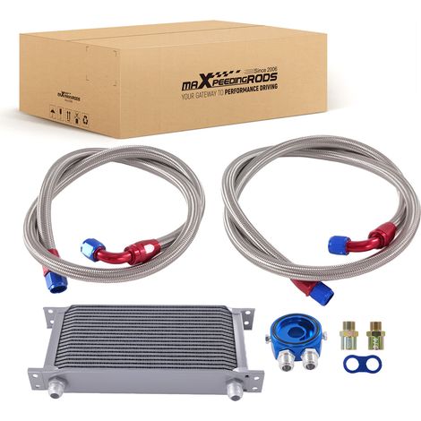 Ölkühler 19 Reihen AN10 Anschluss Set Universal Zusatz Kühlung Extern Oil Cooler (1/5)