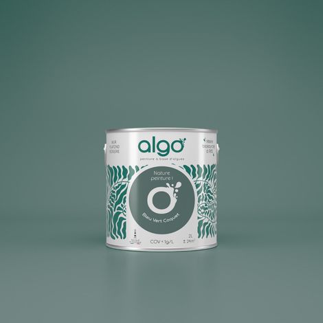 Peinture écologique Algo - Bleu vert Coquet - 0.5L / Satin (1/4)