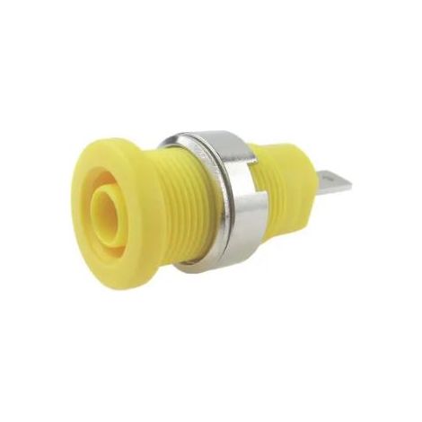 Fiche banane femelle RS PRO Jaune Femelle 24A 1kV ( Prix pour Paquet de 5 )