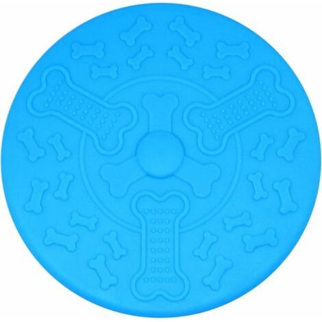 Frisbees en caoutchouc souple pour chien, jouet indestructible pour animaux de compagnie, disque volant - Frisbees aux couleurs vives pour que les chiens voient le bleu (1/5)