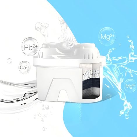 Cartouche de Rechange Filtre à Eau Aigostar – Filtre au Charbon Actif, Eau Pure et Saine, Accessoire Essentiel pour Maison (1/2)