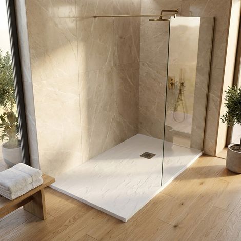 Piatto doccia in resina colore bianco 80x120 cm con griglia e piletta – Showey