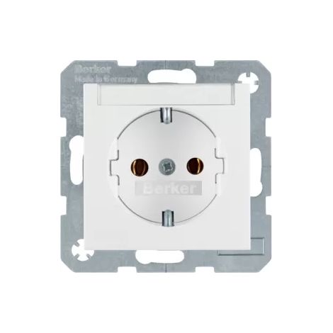 Berker Schuko-Steckdose pws + Beschriftungsfeld 47501909 (1/2)