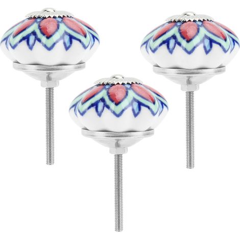 Lot de 3 poignées décoratives modernes à pousser et à tirer pour portes, tiroirs et meubles (colorées) (1/5)