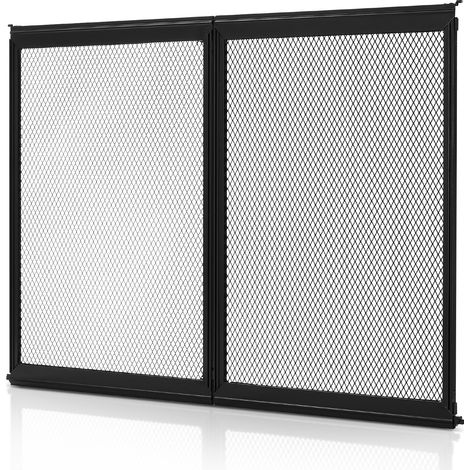 Grille de porte d'entrée de camping-car 673,1 x 508 mm, protection d'écran pour porte RV en alliage d'alu, renforcée et respirante, facile à installer et démonter, pour animaux compagnie, noir (1/5)