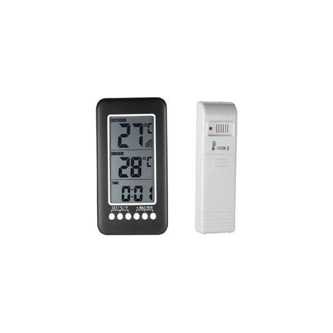 Memkey – 2-in-1 Funkthermometer für Innen und Außen – LCD-Display – Messbereich: -30 °C bis 70 °C – Reichweite: bis zu 100 m