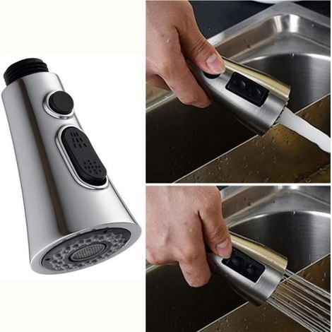 TEMPSA Robinet Aérateur Pull Out Tête Embout Filtre Eau Diffuseur Buse Économie Cuisine chrome (1/4)