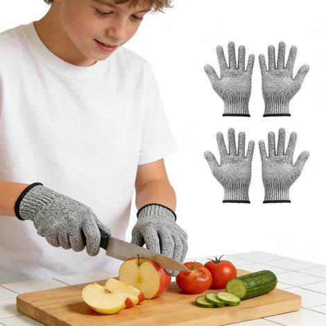 Gants Anti Coupure Niveau 5 pour Enfants 9-12 Ans (1/5)