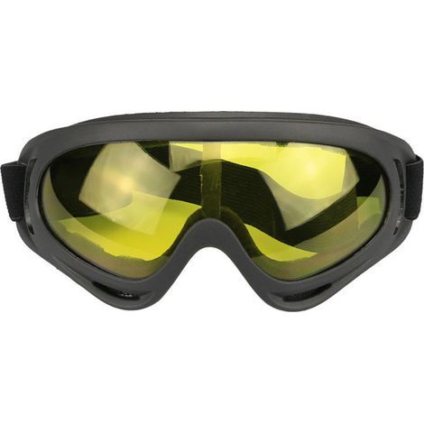 Motorcycle equipment: off-road goggles, ski goggles, safety glasses, helmet, protective goggles for outdoor riding (yellow tint) (1/5)