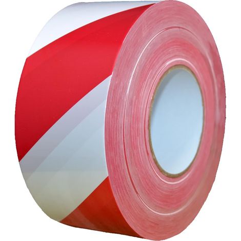 Ruban de signalisation non adhésif rouge et blanc 75 mm x 500 m – Pour la clôture et le marquage des zones dangereuses (1/5)