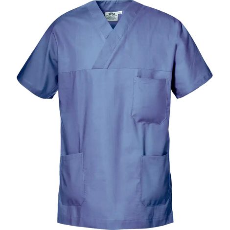 SIR SAFETY SYSTEM CARDIO Tunique médicale en coton à poches bleu ciel Taille 3XL