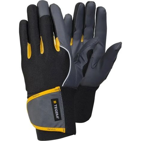 Gants de travail Tegera 9195 cuir synthétique soutien poignet renforcé