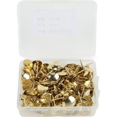 200PCS Thumb Tacks Nonslip Vertical Lines 1.2cm Practical Iron Flat Thumb Tacks for Household Office Classroom (1/5)