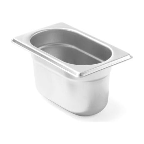 Contenitore GN 1/9, altezza 100 mm, acciaio inox - Hendi 800737