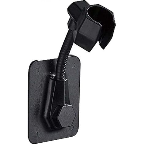Soporte Para Ducha - Ajustable 360° - Sin Perforación - Adhesivo Reforzado - Compatible Con Todas Las Superficies Lisas - Negro - 1 Unidad (1/5)