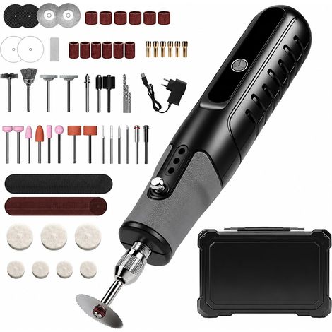Outil Rotatif Multifonction 4.2V avec 165 Accessoires, 5000-25000RPM (1/5)