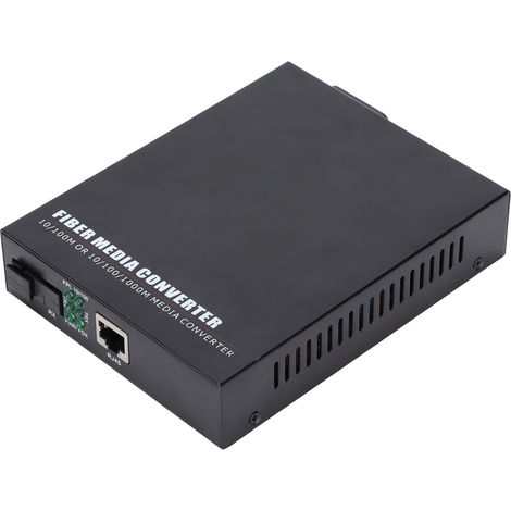 Convertisseur de média Ethernet monomode à fibre unique TBC-MC3312NS20A, émetteur-récepteur fibre optique, prise 100-250 VEU (1/5)