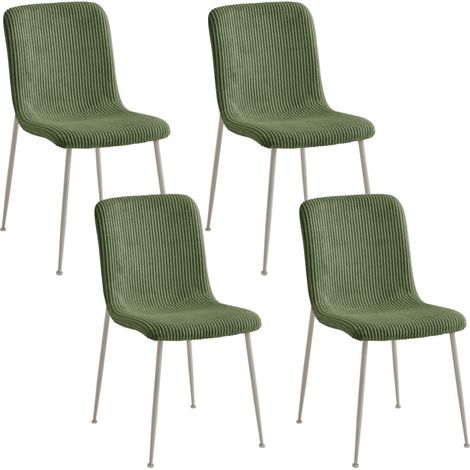 Chaises de salle à manger en velours côtelé (lot de 4) - SARINA (1/5)
