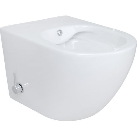 Belvit Spülrandloses Hänge WC mit integrierter Kalt- und Warmwasserarmatur und Taharet/Bidet/Dusch-WC Funktion Weiß Belvit Spülrandloses Hänge WC mit integrierter Kalt- und Warmwasserarmatur und Tahar (1/5)
