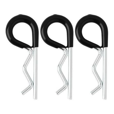 3 x Trailer Hitch Clips with Vinyl Coating for 1/2" and 5/8" Hitch Pins (1/5)