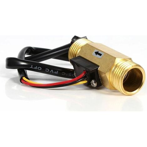 Linghhang – Débitmètre d'eau G1/2 en cuivre – Capteur à effet Hall – Plage de débit 1-25 L/min – Installation facile pour systèmes de plomberie - 1-25L (1/5)