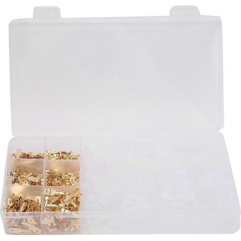 600-teiliger Crimp-Steckverbinder, 2,8/4,8/6,3 mm Stecker-Buchsen-Anschlüsse, Industrie-Kabelschuh-Set für die Verdrahtung, robuste und vielseitige Verbindungselemente. (1/5)