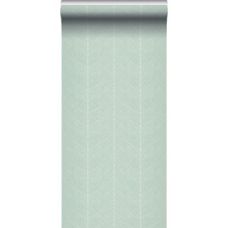 papier peint tissage à chevrons vert grisé - Sanders & Sanders (1/5)