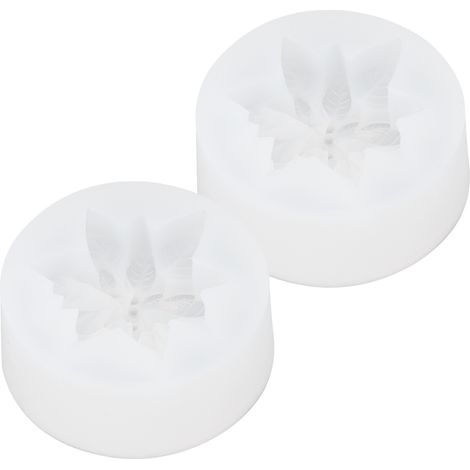Set mit 2 Silikon-Blumenformen für DIY-Kerzenherstellung, Gips, Schokolade, Kuchen, Seife, kreative Formen (1/5)