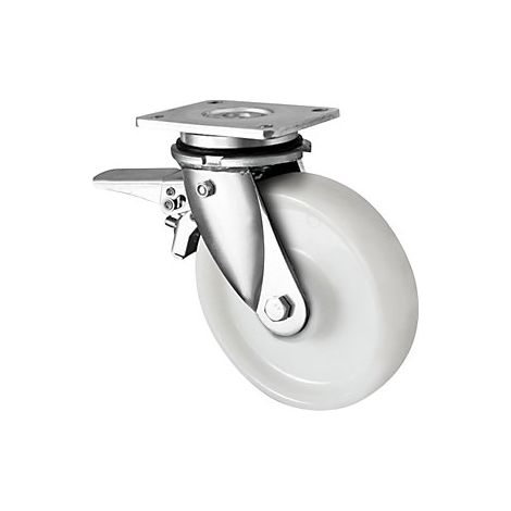 CASCOO Lenkrolle mit Totalfeststeller im Vorlauf ø 160 mm Serie Z0Z0 Doppelkugellager