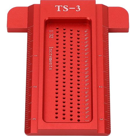 Règle de traçage pour le travail du bois, outil de traçage en T, gabarit de positionnement de trous en alliage d'aluminium pour projets de bricolage. (1/5)
