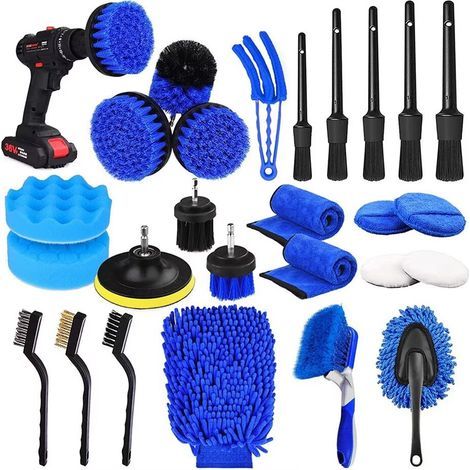 Outils de nettoyage et d'esthétique automobile Set d'éponge de nettoyage et d'esthétique des pneus 26 pièces - RWBrosse de nettoyage (1/5)