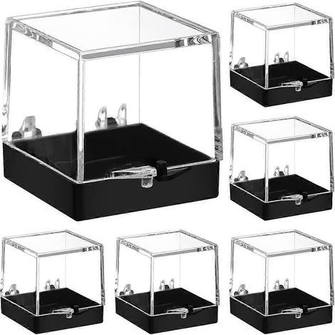 Lot de 6 boîtes transparentes pour échantillons de minéraux. Petite boîte transparente pour échantillons de minéraux.-3.50X3.50X3.50CM (1/4)