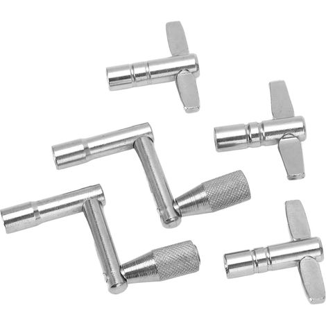 Clé d'accordage métal pour batterie, 5 pièces universelles, outil de percussion pour batteurs, clé de réglage robuste, accessoire hardware. (1/5)