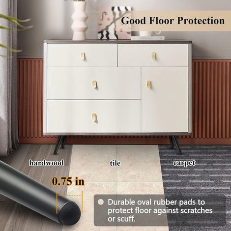 4 Stück Möbelfüße Sofafüße kleine Möbelfüße 20 cm schräger Kegel Eisen mit Montageplatte für Schränke Sofas schwarz Möbelfußbeschläge (1/4)