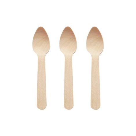 Ökologischer Holzlöffel für Grillpartys, 110 mm, 100 Stück (1/5)